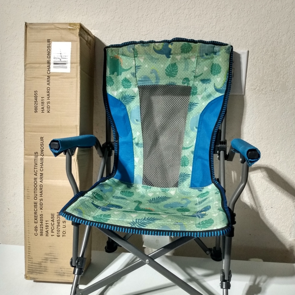 Members Mark Kids Hard Armchair, Blue/Green- Dinosaur. Designs vary.